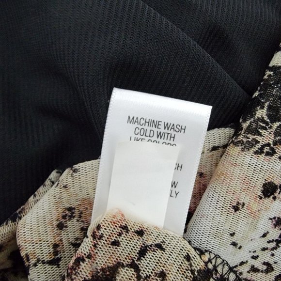 Apt 9 Tunic Top Plus Size 0X Snake Print Attached Tank Casual Stretch Brown - Picture 6 of 6